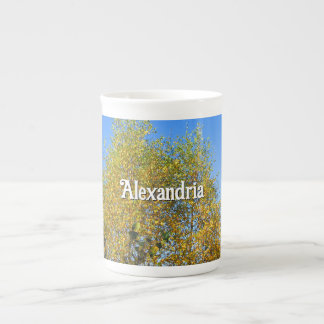 Sky Dancing Autumn Leaves - Personalized Bone China Mug