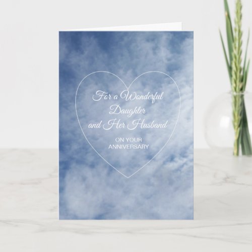 Sky Daughter And Husband Personalised Anniversary Card