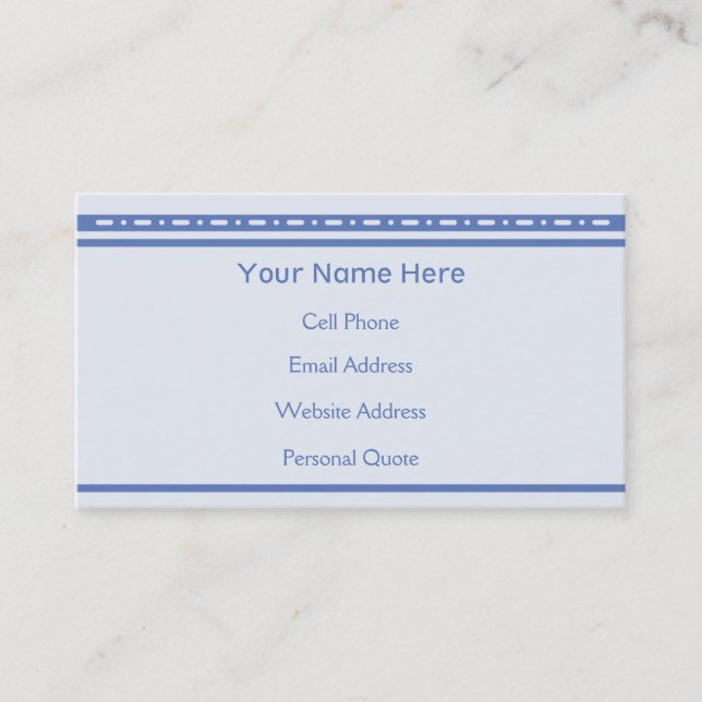 Sky Deco Modern Design Profile Business Card (Front)