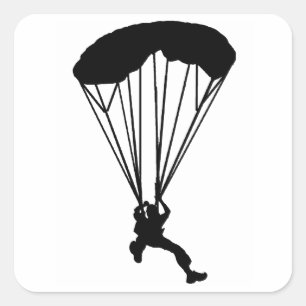 SKY DIVE NIGHT SQUARE STICKER
