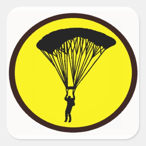 SKY DIVE TURN SQUARE STICKER