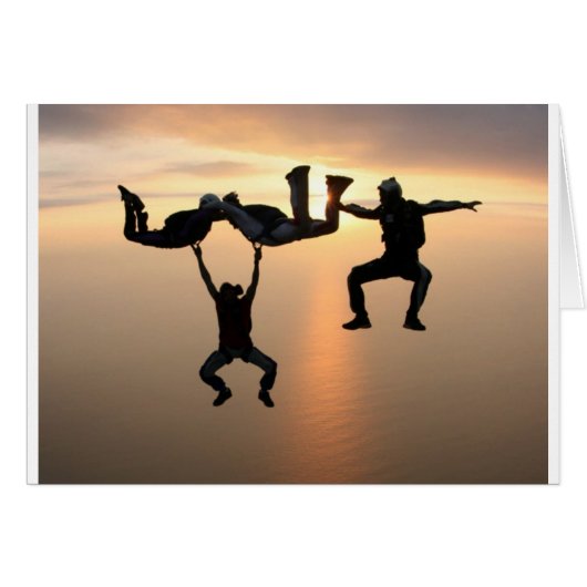 Sky Diving Cards (Front Horizontal)