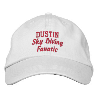 Sky Diving Fanatic Custom Name Embroidered Baseball Hat