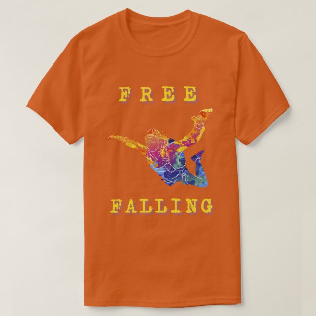 Sky Diving Free Fall Extreme Sports Abstract Jump T-Shirt (Design Front)