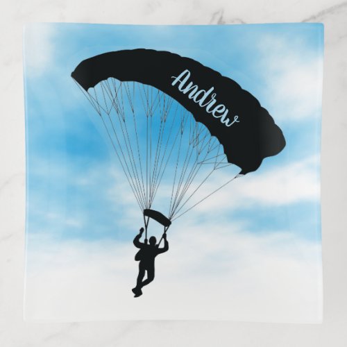 Sky Diving Parachuting Design Trinket Tray