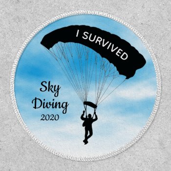 Sky Diving Parachuting Patch by SjasisSportsSpace at Zazzle