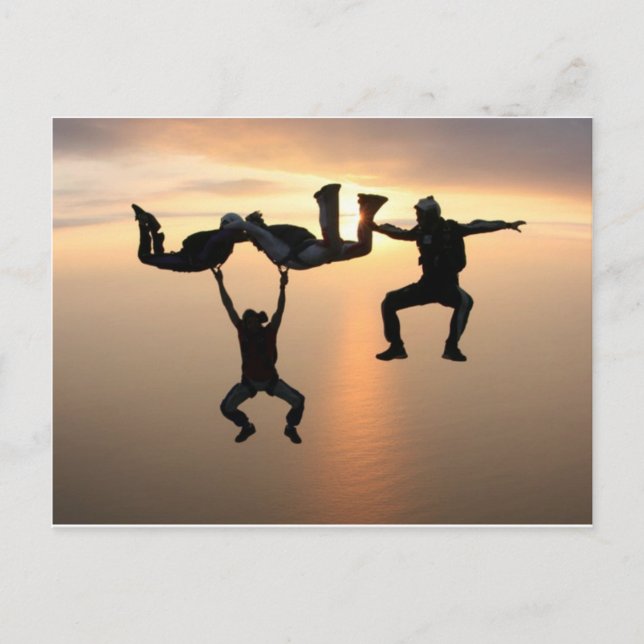 Sky Diving Postcard (Front)