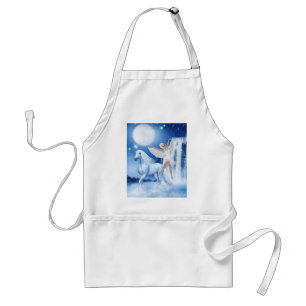 Sky Faerie Asparas and Unicorn Adult Apron