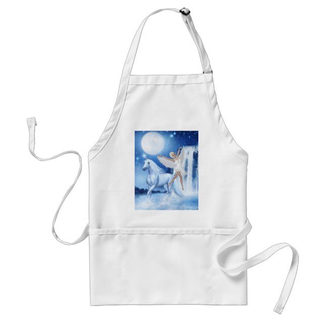 Sky Faerie Asparas and Unicorn Adult Apron (Front)