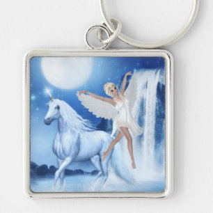 Sky Faerie Asparas and Unicorn Keychain