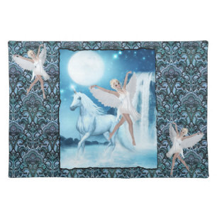 Sky Faerie Asparas and Unicorn Placemat