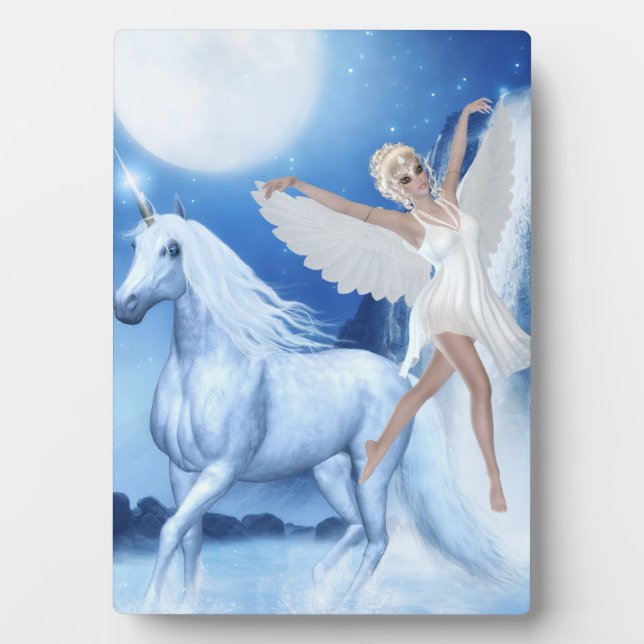 Sky Faerie Asparas and Unicorn Plaque (Front)