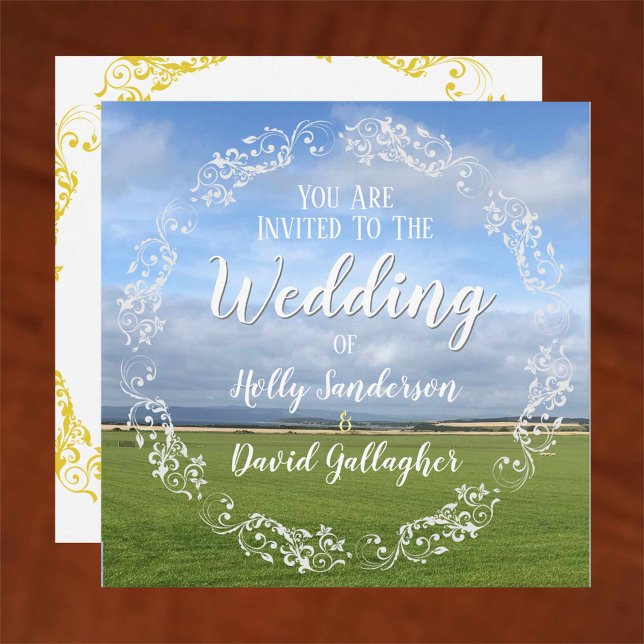 Sky & Fields Design Wedding Invitation (Creator Uploaded)