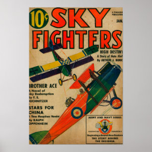 Sky Fighters Magazine Cover Poster