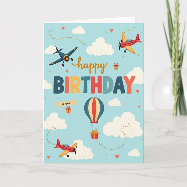 Sky Flight Birthday Card (Front)