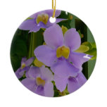 Sky Flower Vine Tropical Purple Floral Ceramic Ornament