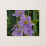Sky Flower Vine Tropical Purple Floral Jigsaw Puzzle