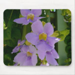 Sky Flower Vine Tropical Purple Floral Mouse Pad