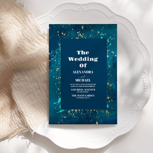  Sky Full Moon Celestial Galaxy Stars Wedding Invitation (Creator Uploaded)