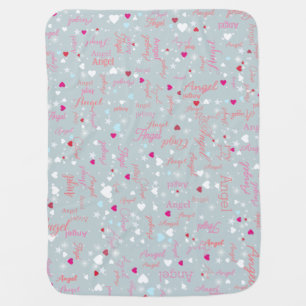 Sky Full of Hearts and Stars Angel Baby Blanket
