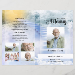 sky  Funeral Program template