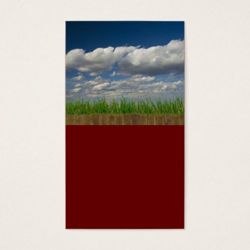 sky, grass, bricks business card template