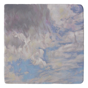 Sky Gray Blue Stone Art Trivet