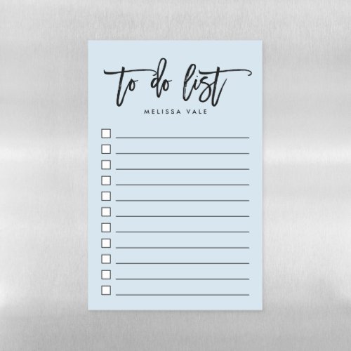 Sky  Hand Lettered Personalized To_Do List Magnetic Dry Erase Sheet