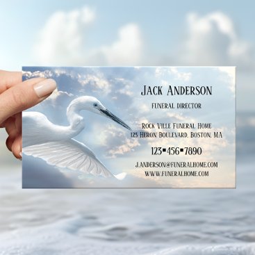 Sky Heron Funeral Director Business Card