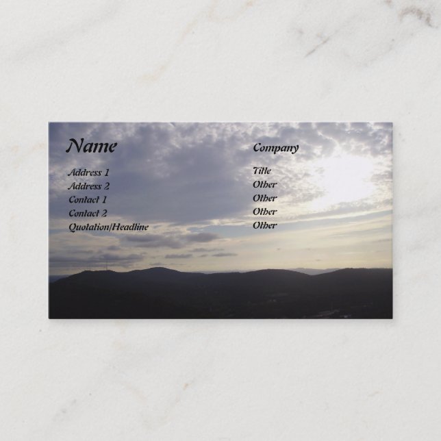 Sky High Business Card (Front)