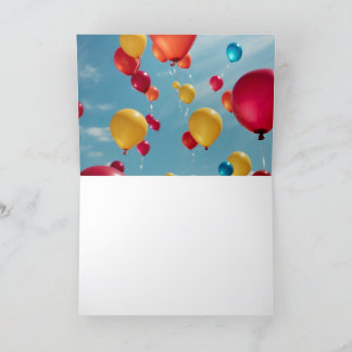 Sky High Celebrations: A Burst of Birthday Wishes Letterpress Thank You Card