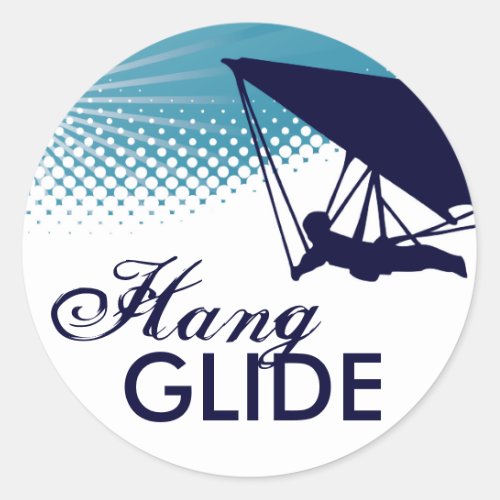 sky high hang glide classic round sticker