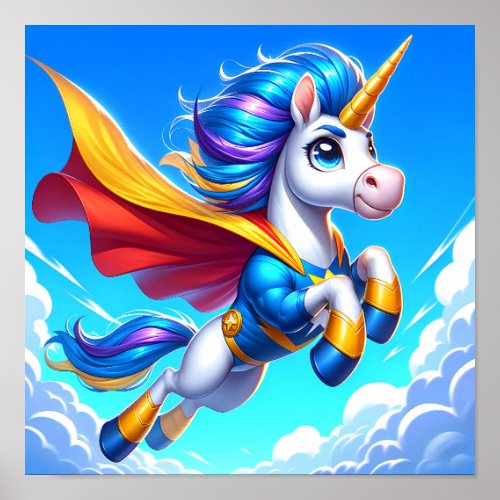 Sky_High Hero The Super Unicorn Poster