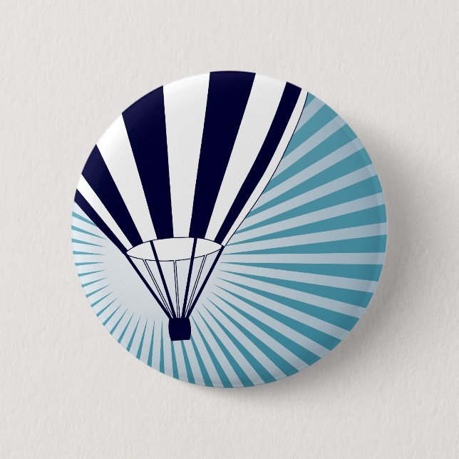 sky high hot air balloon pinback button (Front)