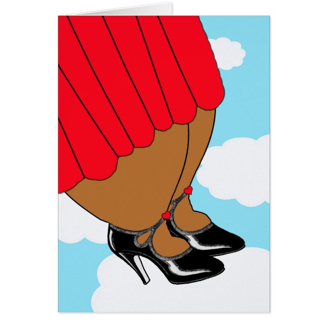 Sky High on Your Love Woman in Red Dress Pumps (Front)