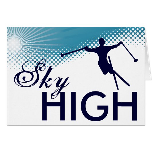 sky high skiing cards (Front Horizontal)