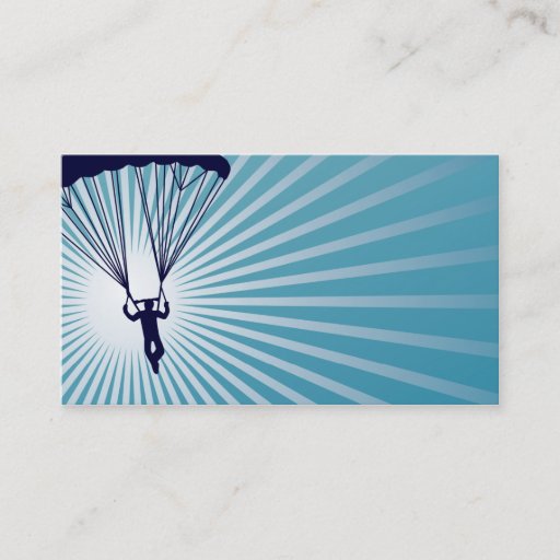 Customizable sky high skydiving business card