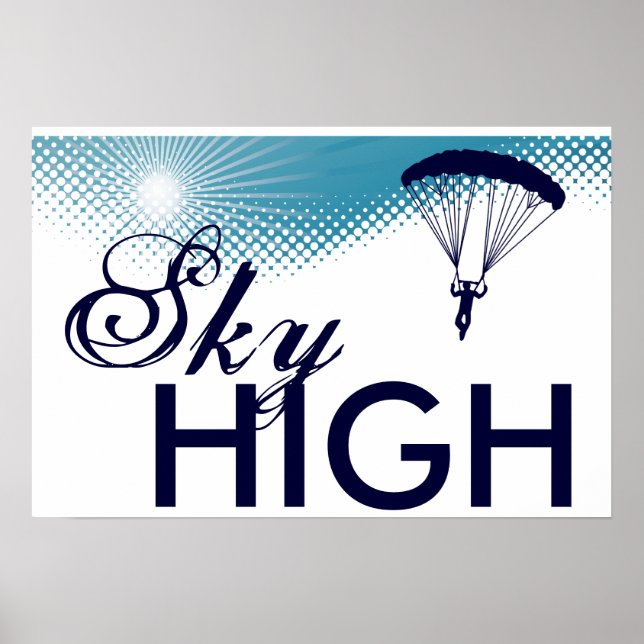 sky high skydiving poster (Front)