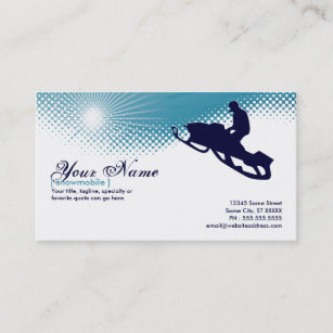sky high snowmobile business card