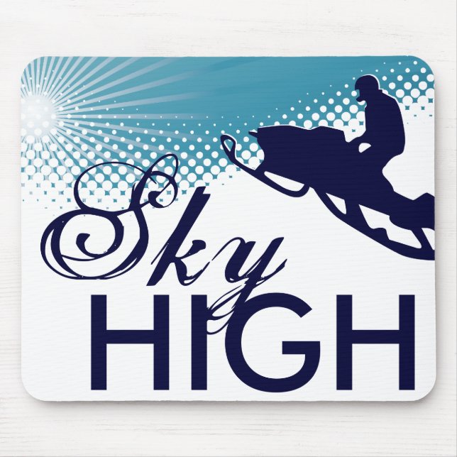 sky high snowmobiling mouse pad (Front)