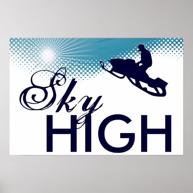 sky high snowmobiling poster (Front)