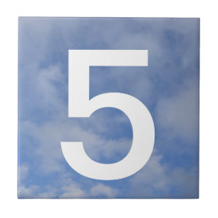 Sky House Number Tile
