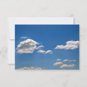Sky is blue and white clouds are passing by thank you card