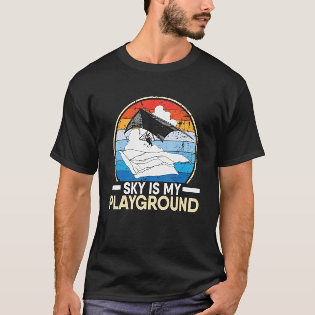 Sky Is My Playground Tandem Flight Paragliders T-Shirt (Front)