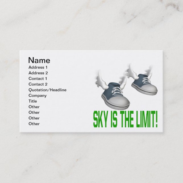 Sky Is The Limit Business Card (Front)
