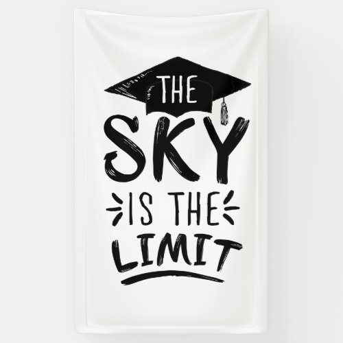 Sky is the Limit Clever Graduation Captions Cute Banner