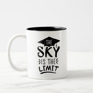 Sky is the Limit Clever Graduation Captions Cute Two-Tone Coffee Mug