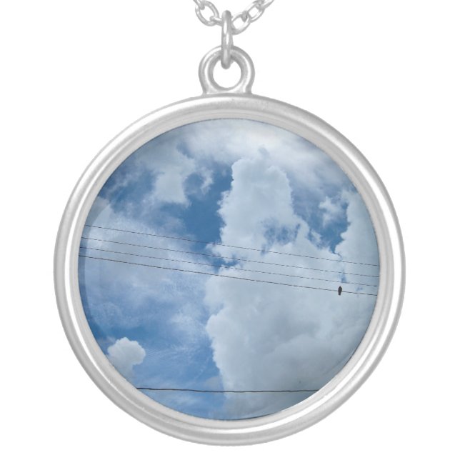 Sky is the limit silver plated necklace (Front)