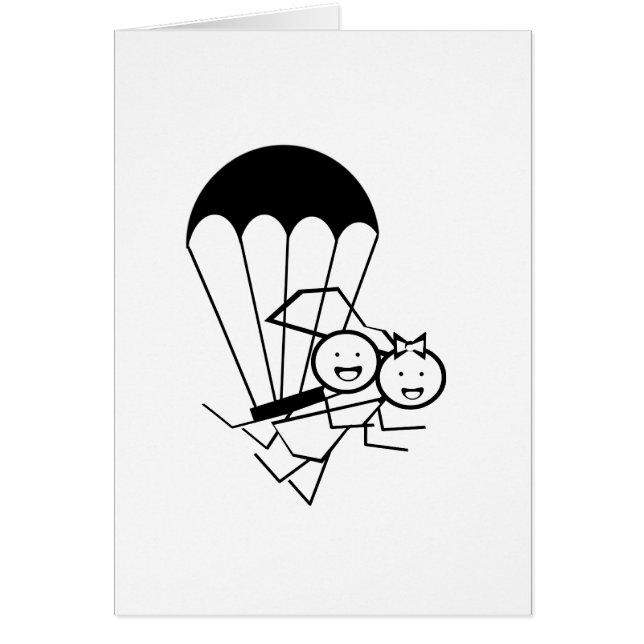 Sky Jump Wedding Cards (Front)