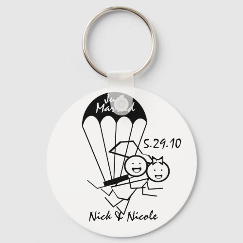 Sky Jump Wedding Keychain